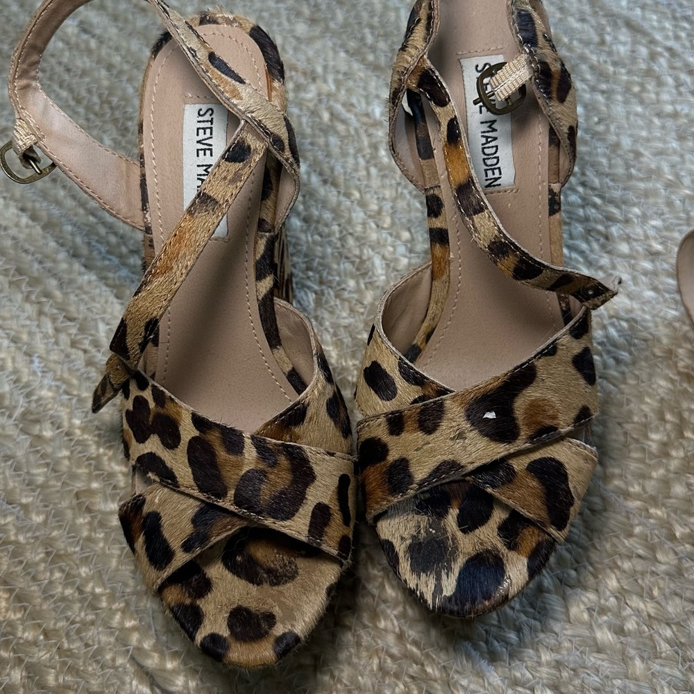 Steve Madden Animal Print Platform Sandal
